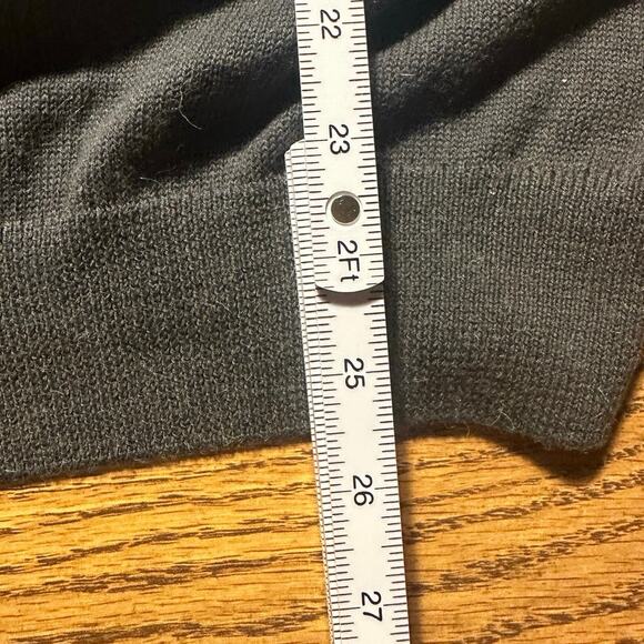 Vineyard Vine Medium Gray Brown Suede Mock Neck Elbow Patches Cotton Sweater - Picture 5 of 5